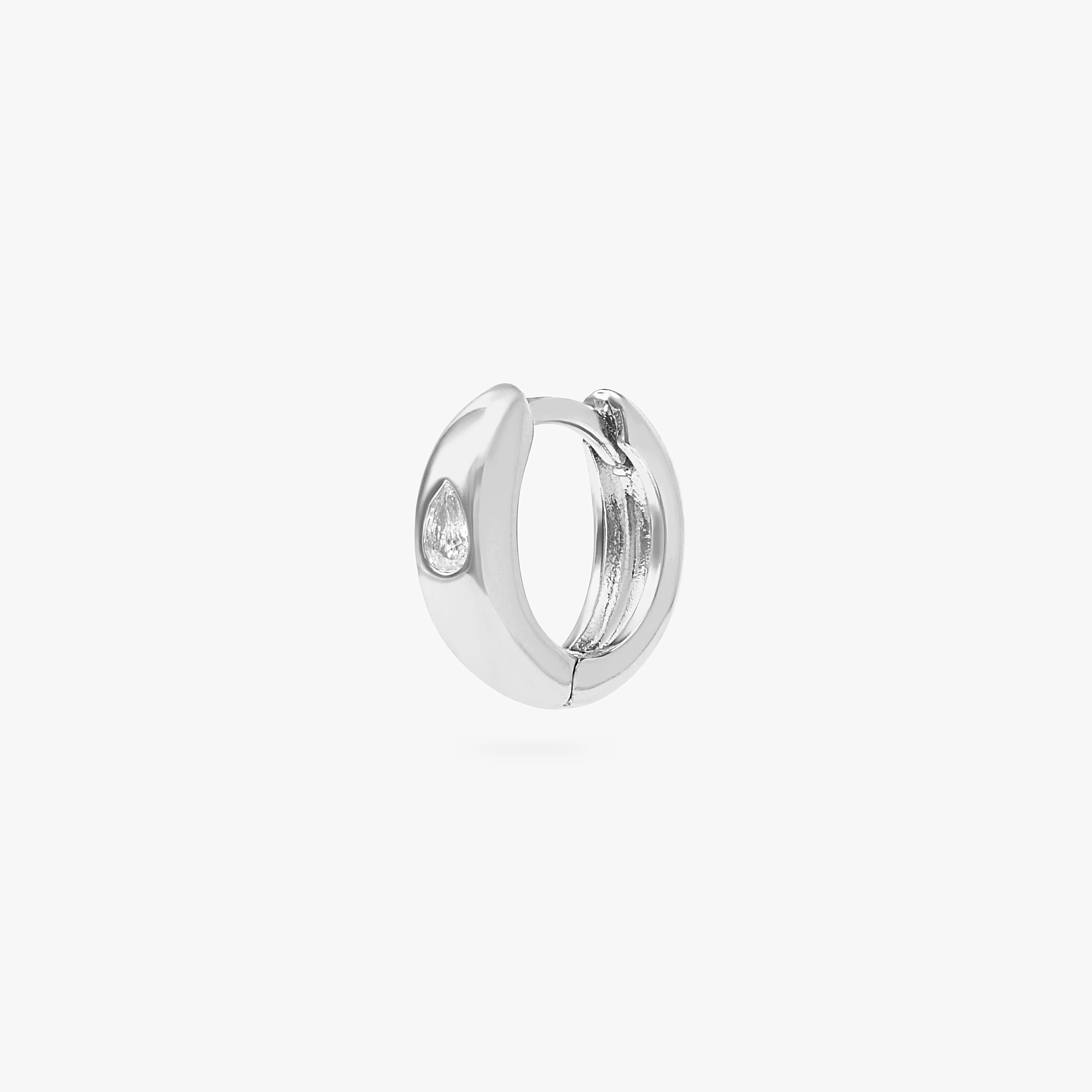 150-chunky-pear-cz-huggie-5.webp Chunky Pear CZ Huggie