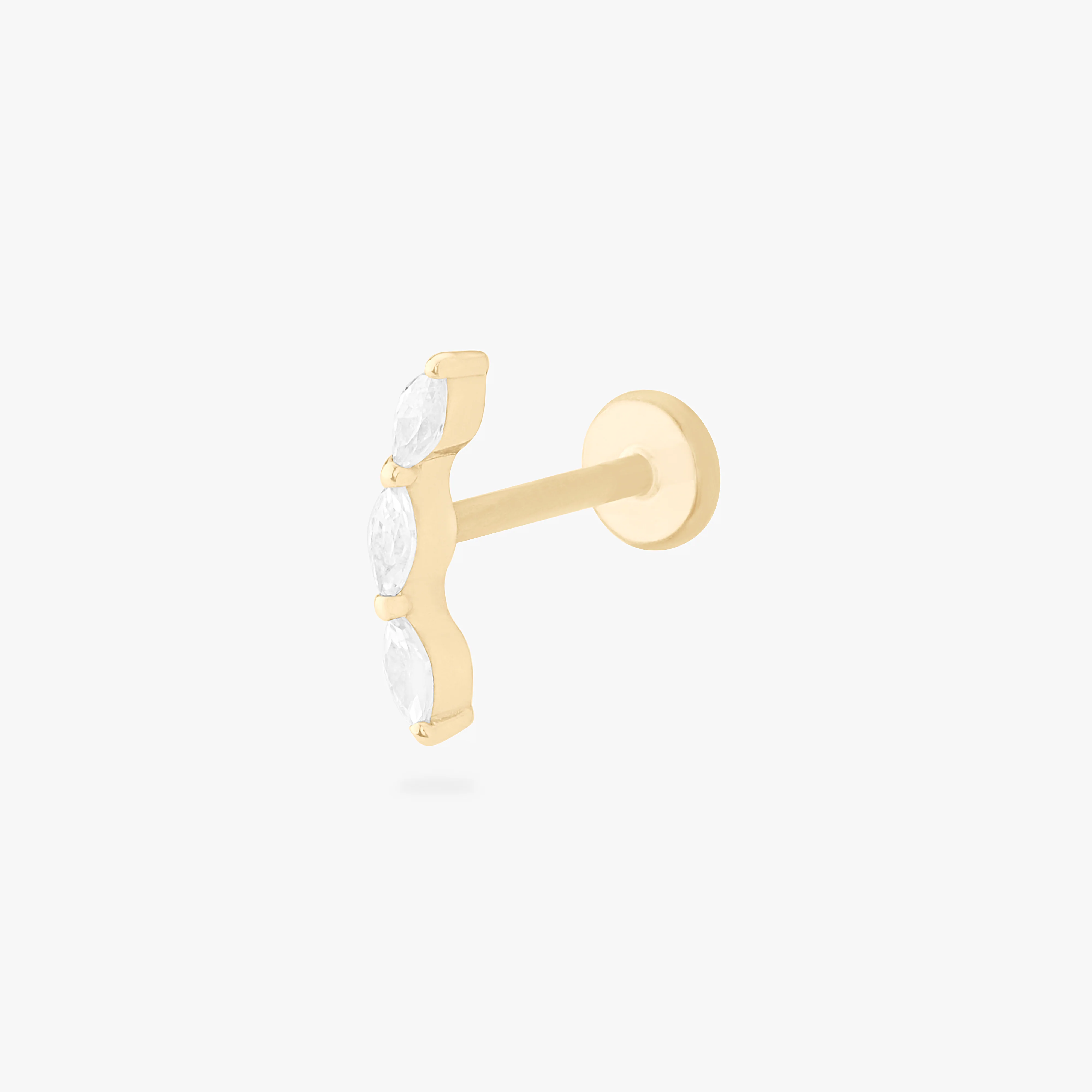 338-14k-curved-cz-pear-flatback-stud-1.webp 14K Curved CZ Pear Flatback Stud