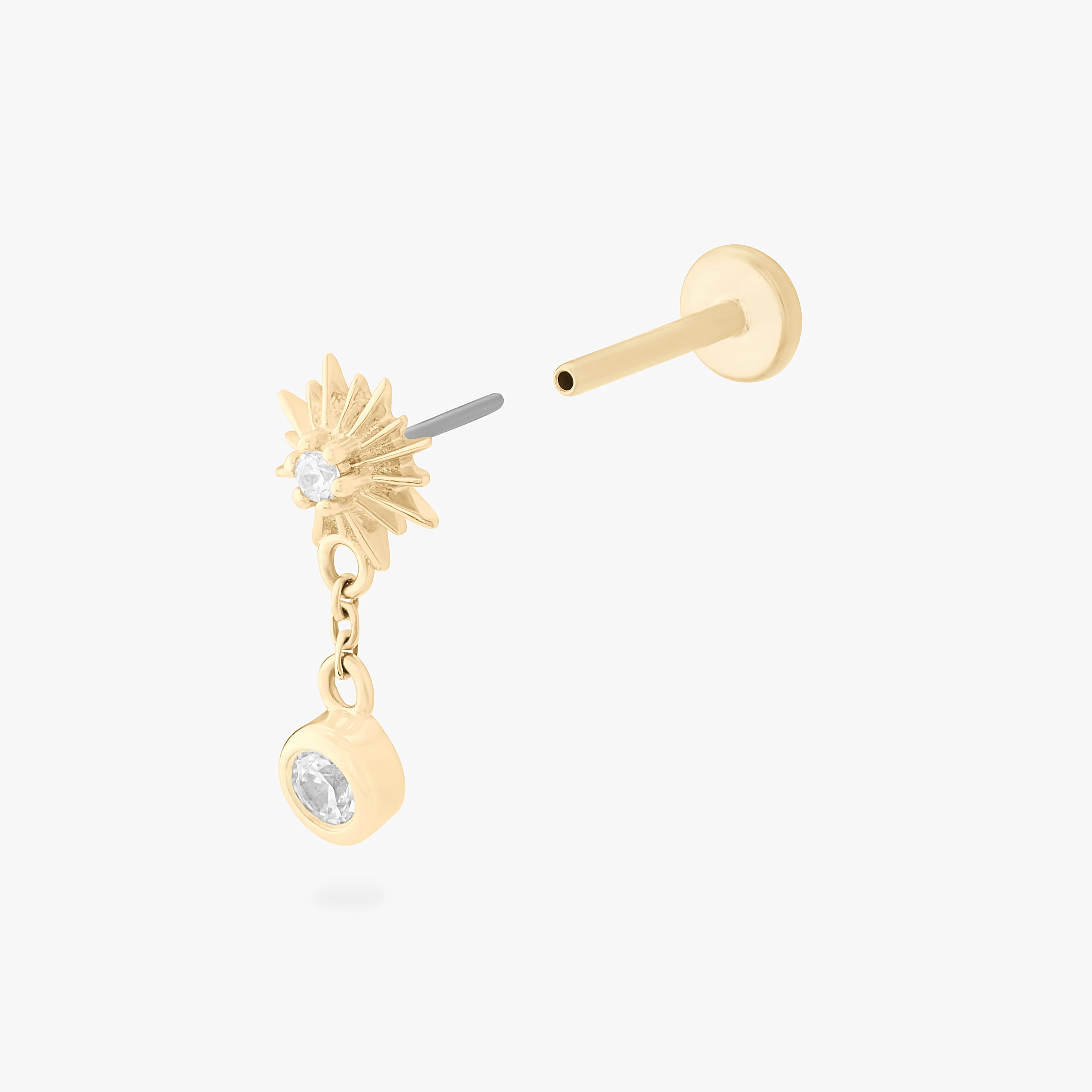 339-14k-twinkle-dangle-flatback-stud-3.webp 14K Twinkle Dangle Flatback Stud