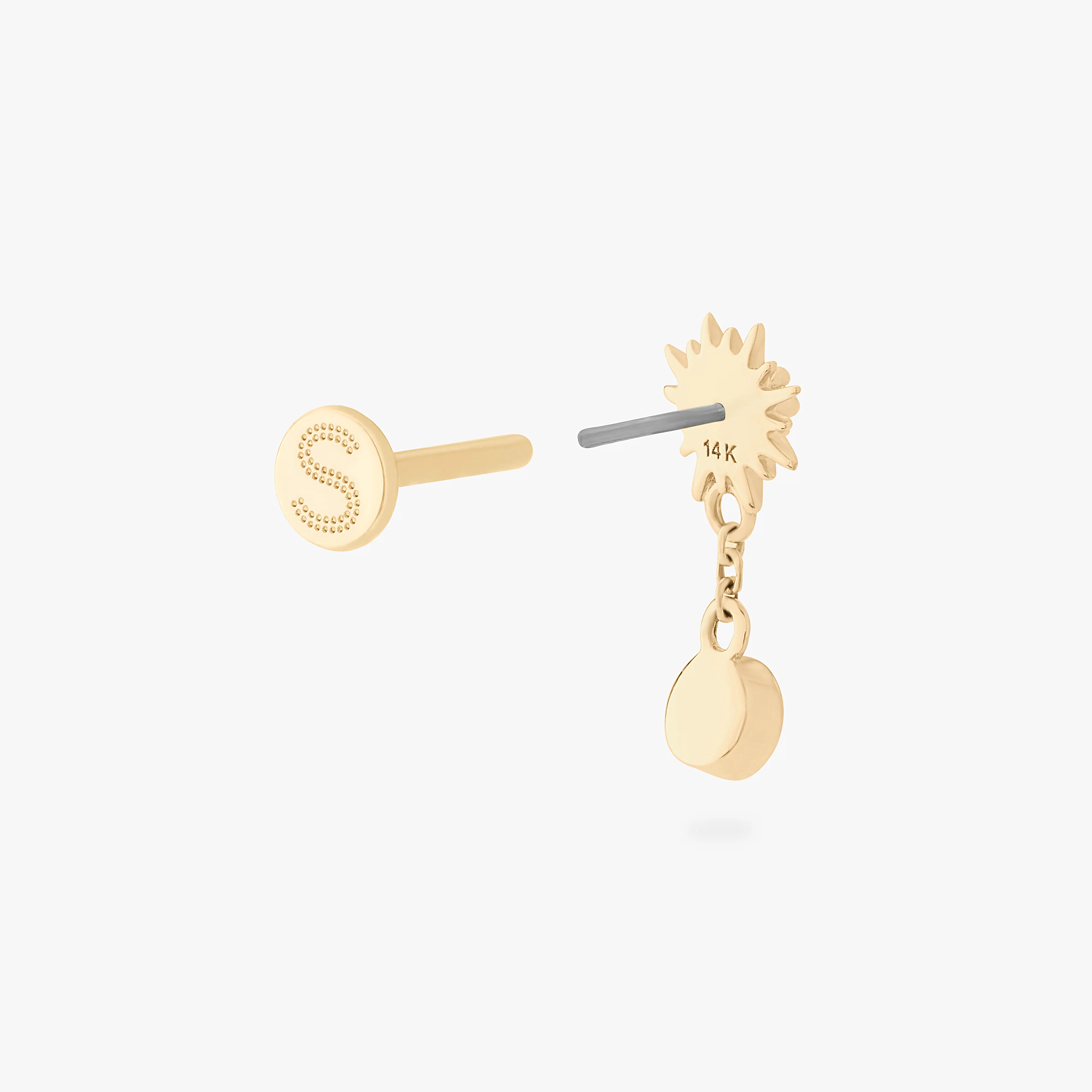 339-14k-twinkle-dangle-flatback-stud-4.webp 14K Twinkle Dangle Flatback Stud