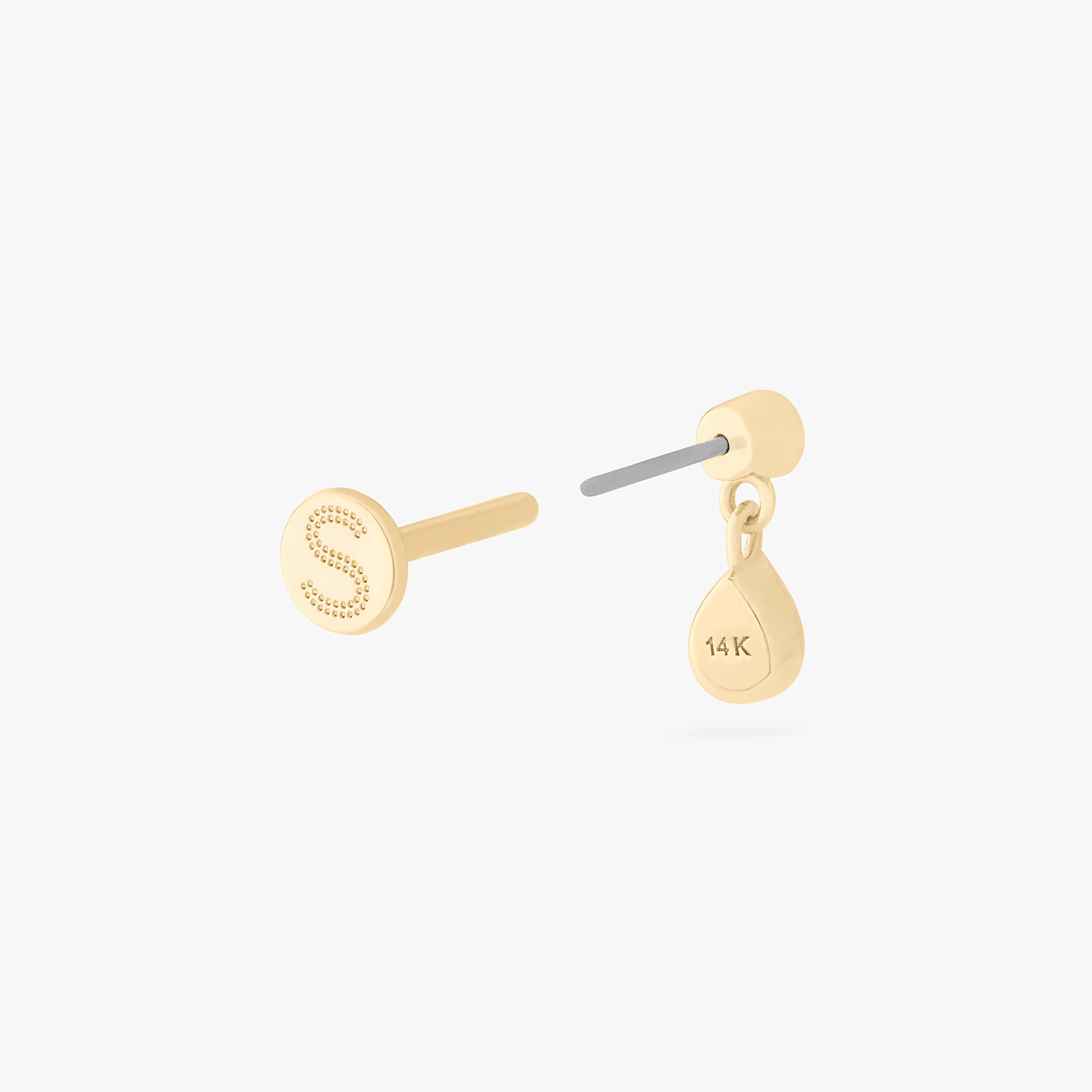 340-14k-cz-bezel-pear-dangle-flatback-stud-4.webp 14K CZ Bezel Pear Dangle Flatback Stud