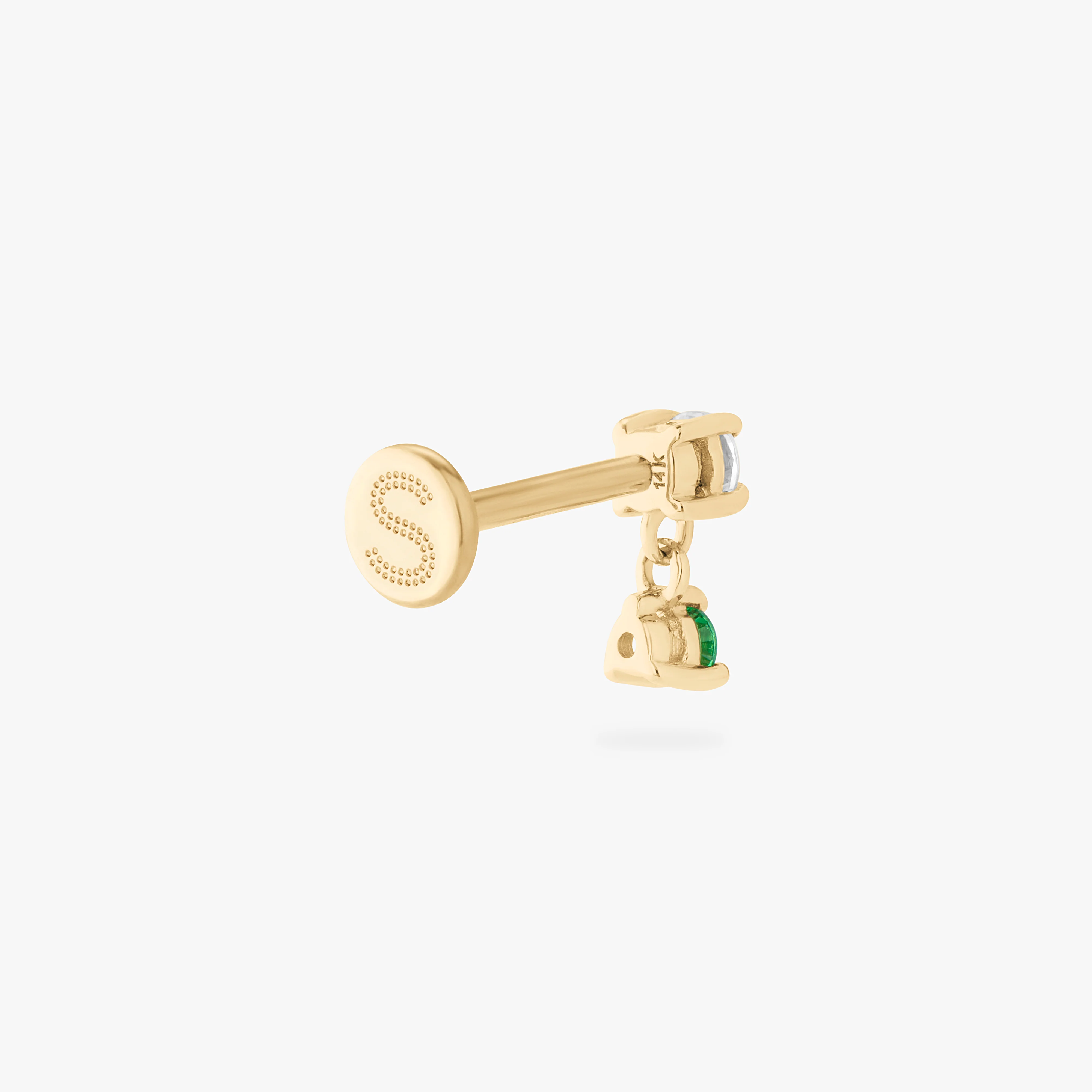 349-14k-cz-dangle-flatback-10.webp 14K CZ Dangle Flatback