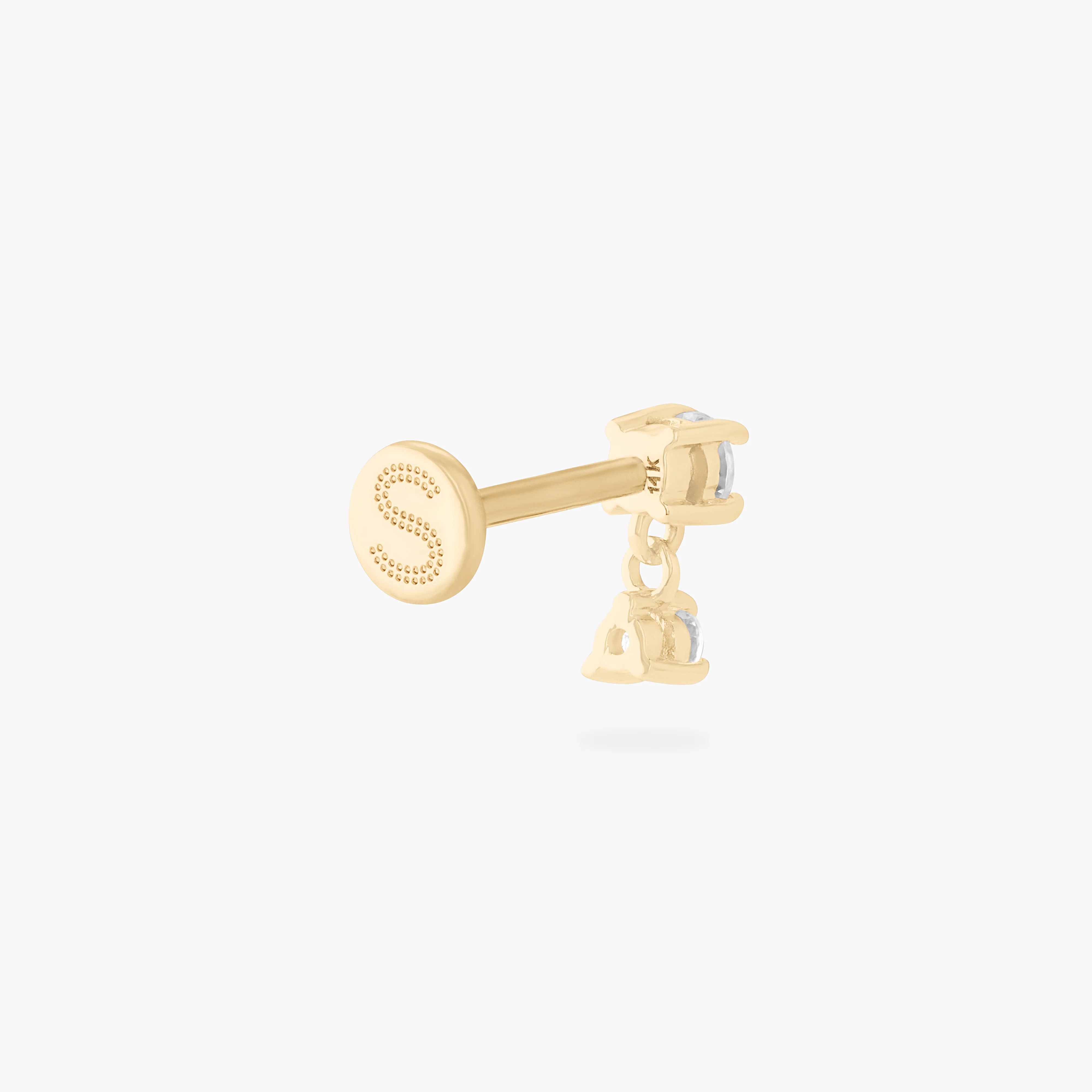 349-14k-cz-dangle-flatback-4.webp 14K CZ Dangle Flatback