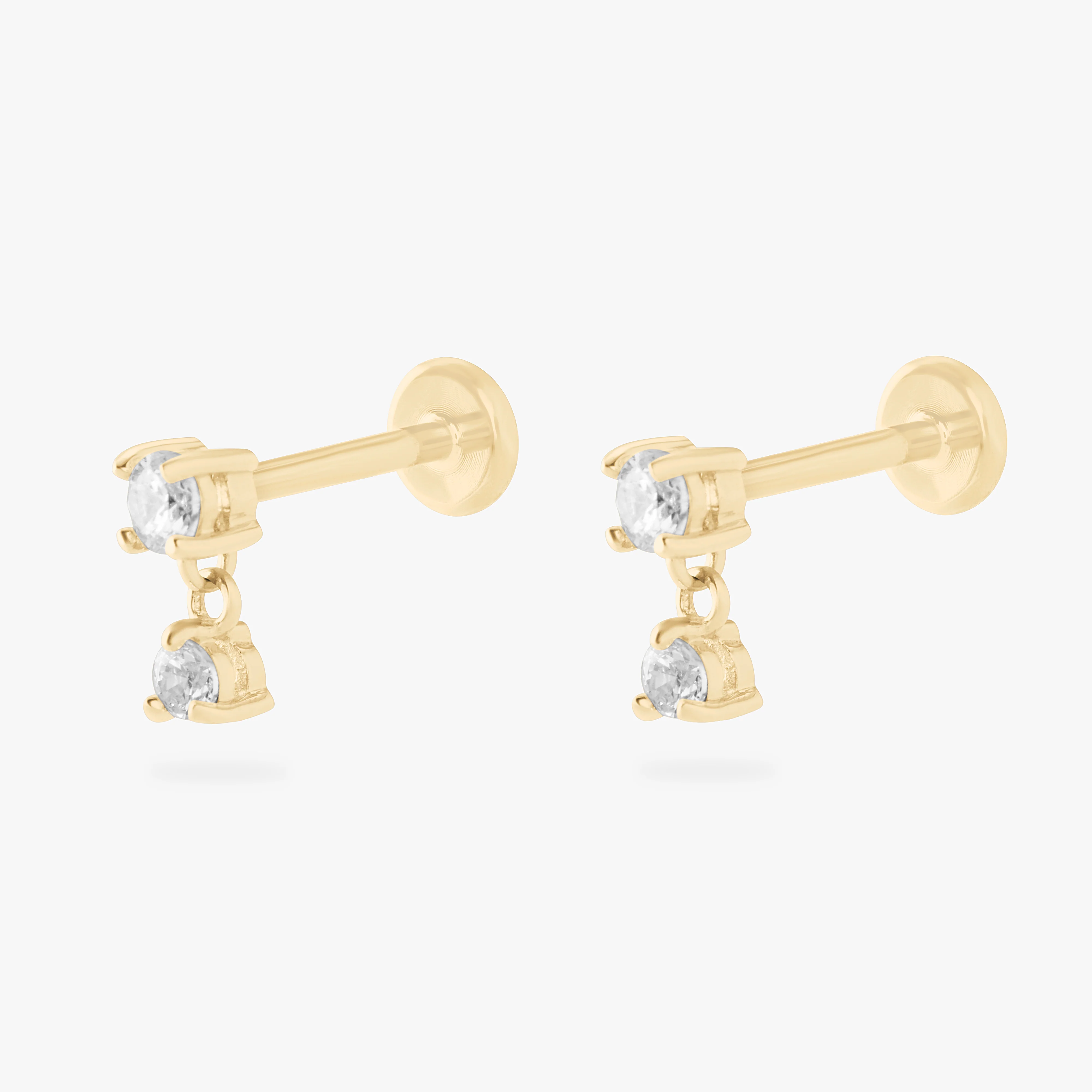 349-14k-cz-dangle-flatback-6.webp 14K CZ Dangle Flatback