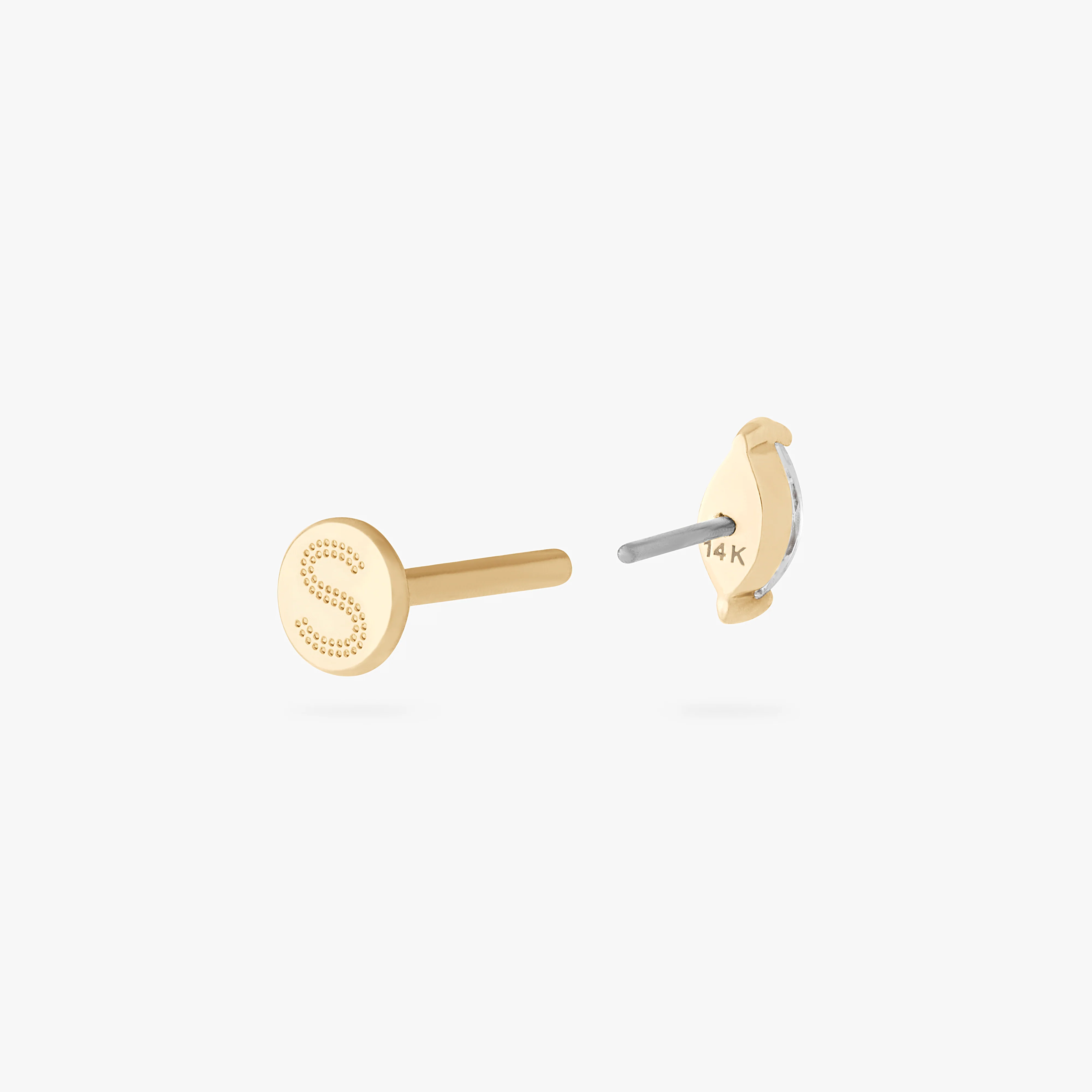 14K Marquise Flatback
