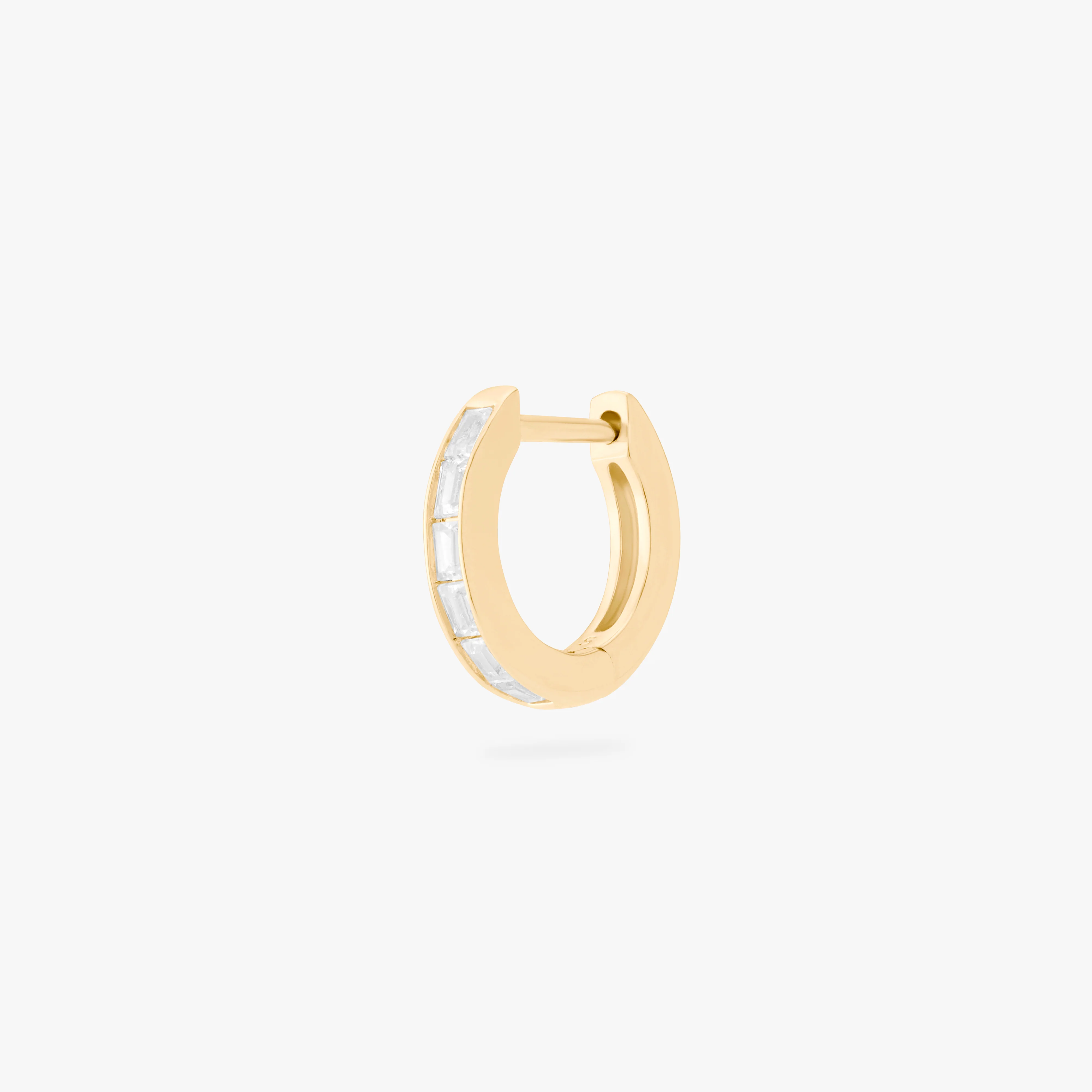 408-mini-bezel-baguette-huggie-1.webp Mini Bezel Baguette Huggie