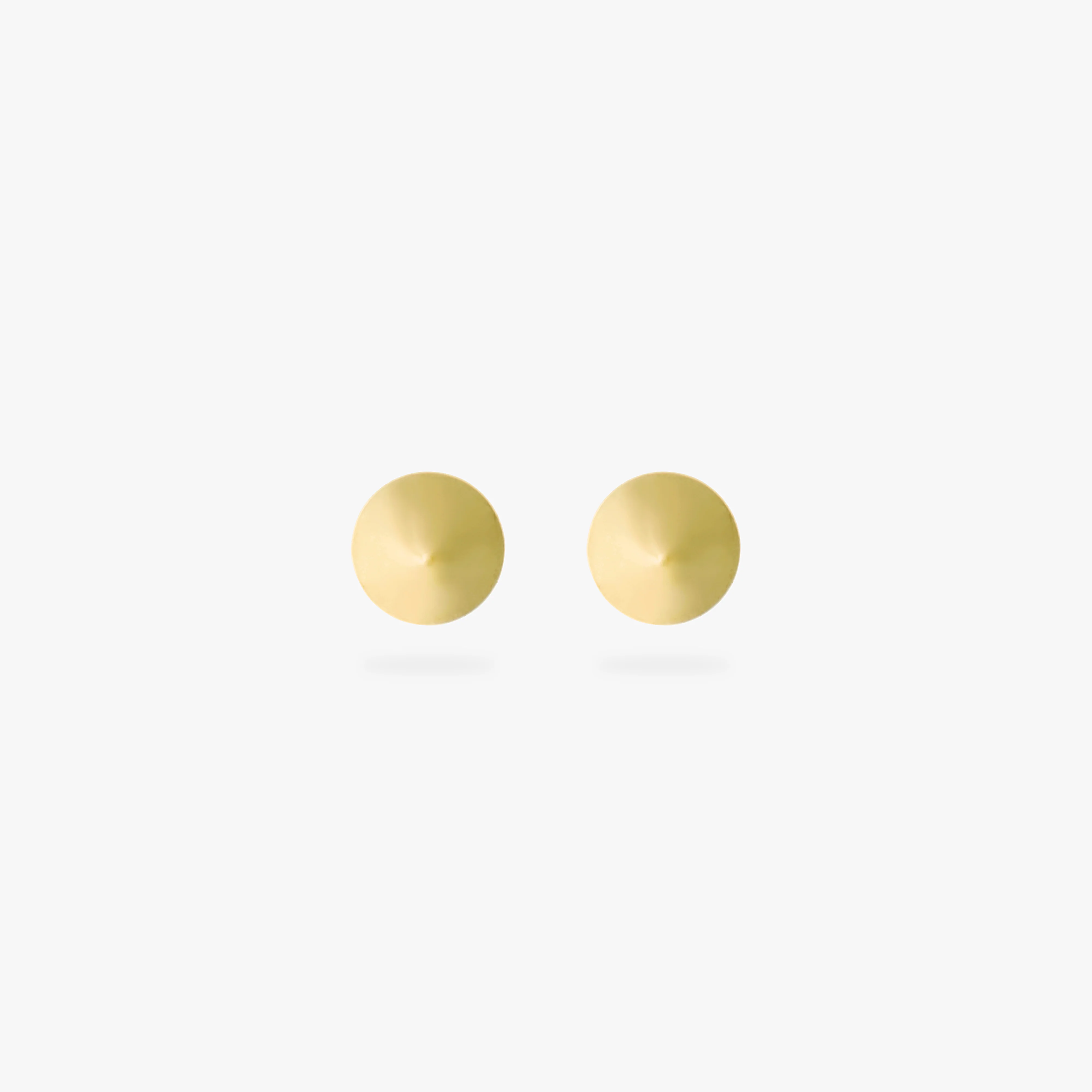 Golden Titanium Spike Flatback Stud