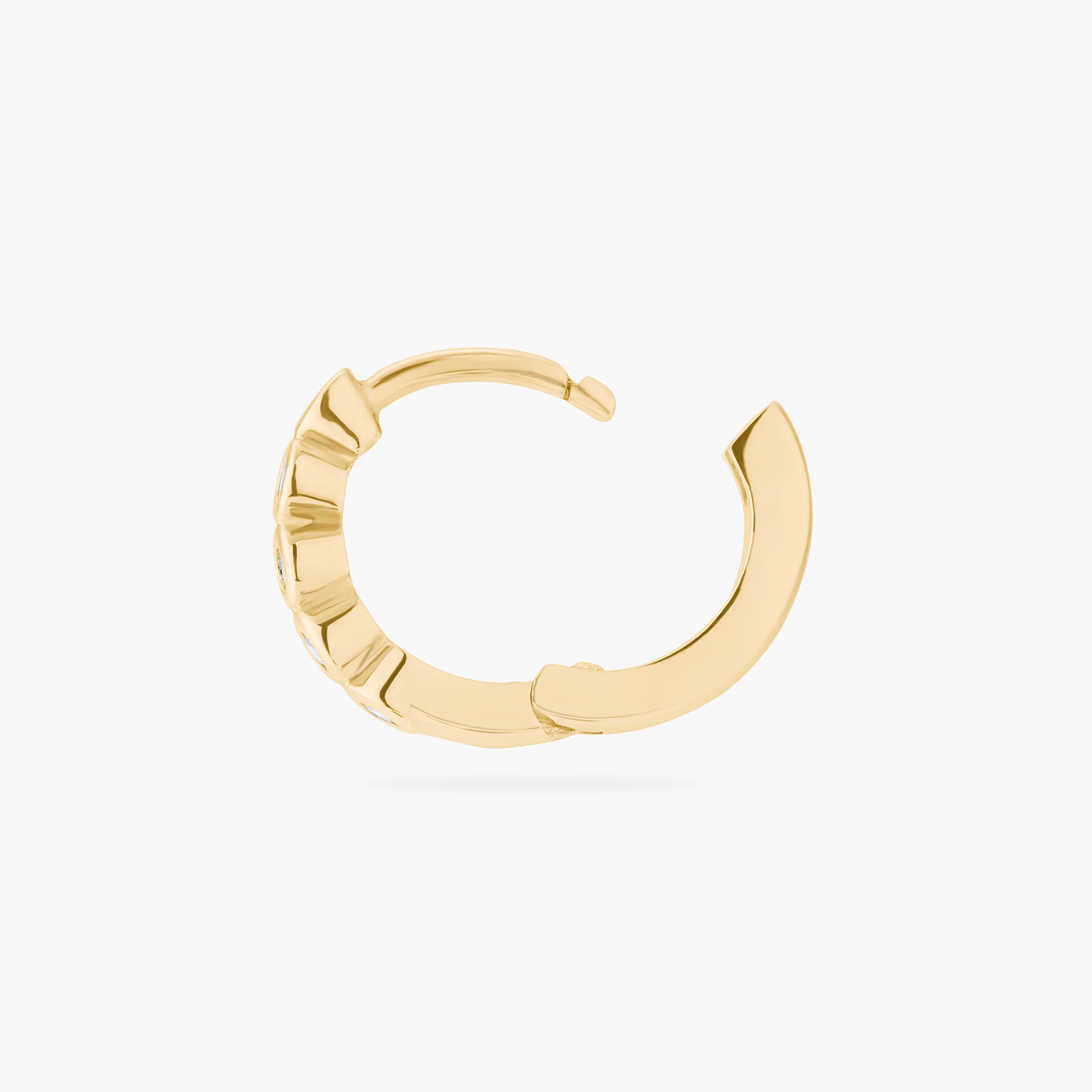 435-cz-bezel-huggie-4.webp CZ Bezel Huggie
