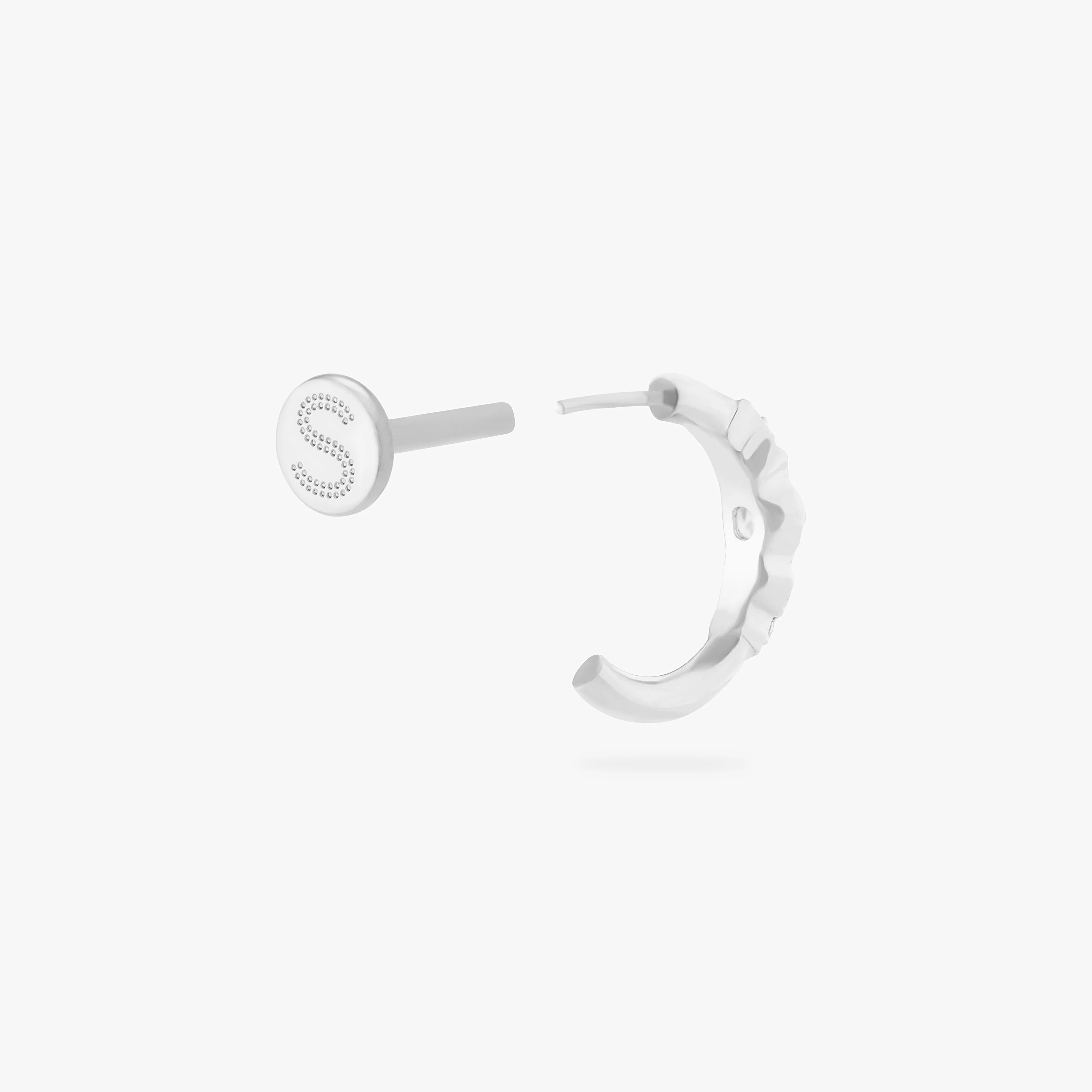 475-cz-accent-flatback-huggie-11.webp CZ Accent Flatback Huggie