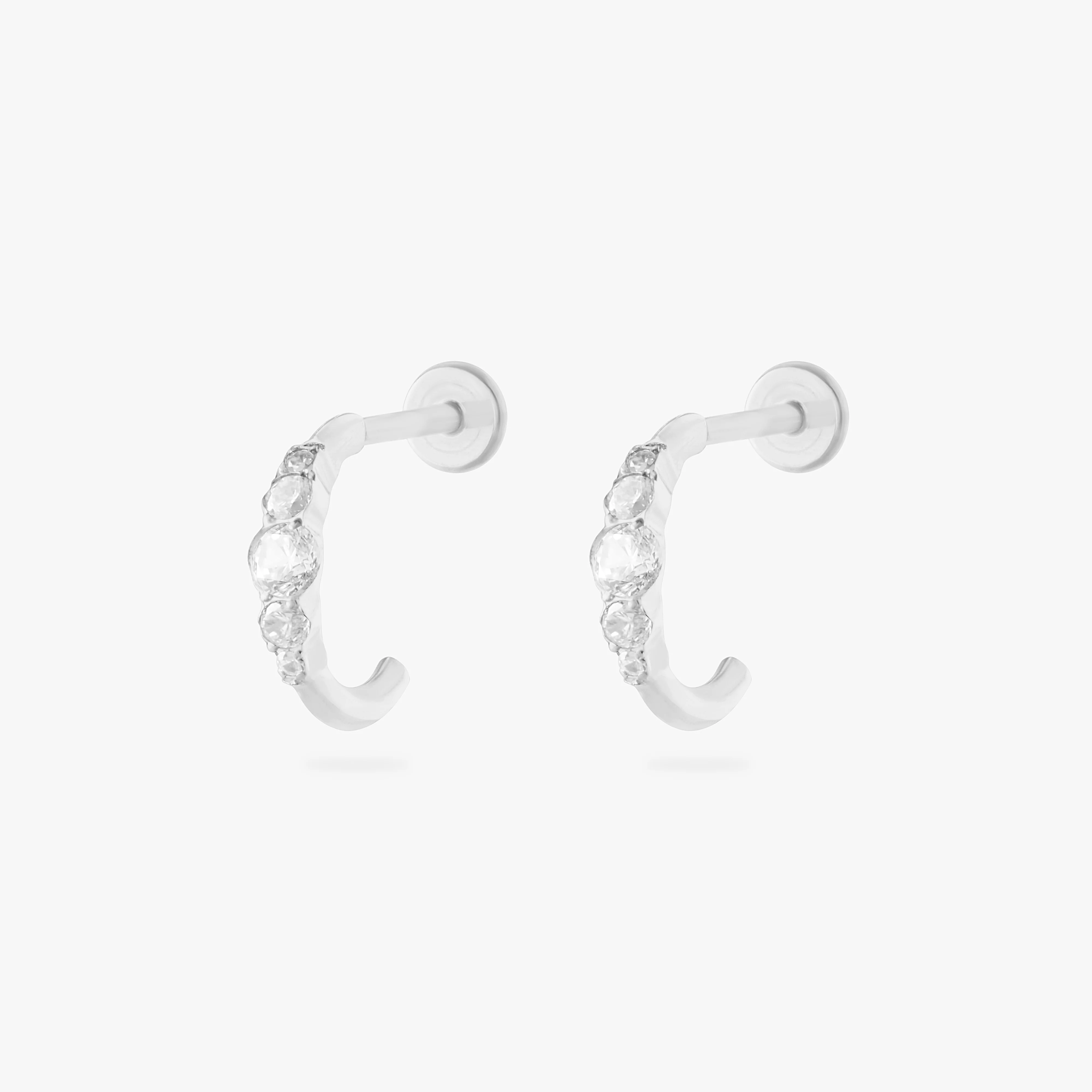 475-cz-accent-flatback-huggie-12.webp CZ Accent Flatback Huggie