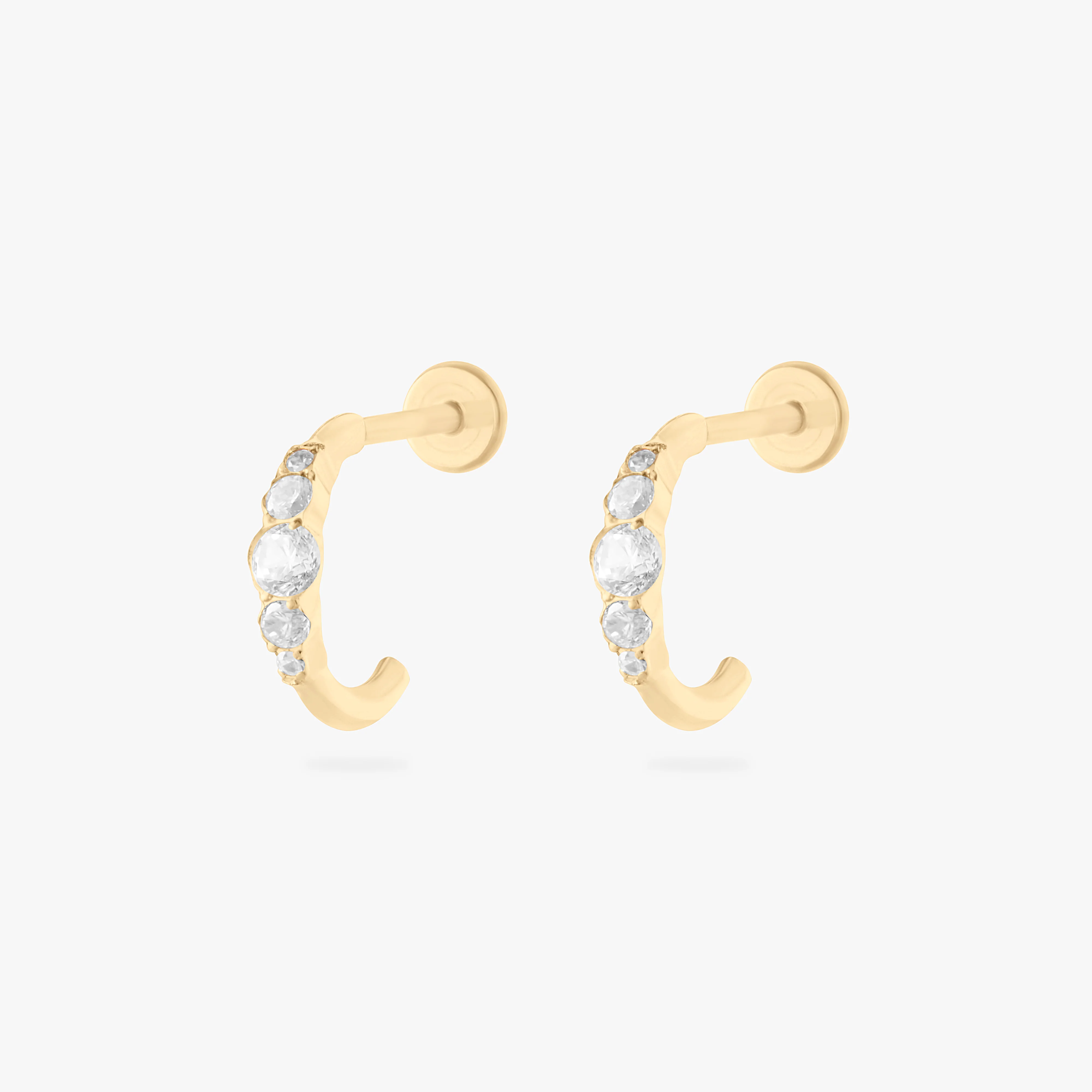 475-cz-accent-flatback-huggie-6.webp CZ Accent Flatback Huggie