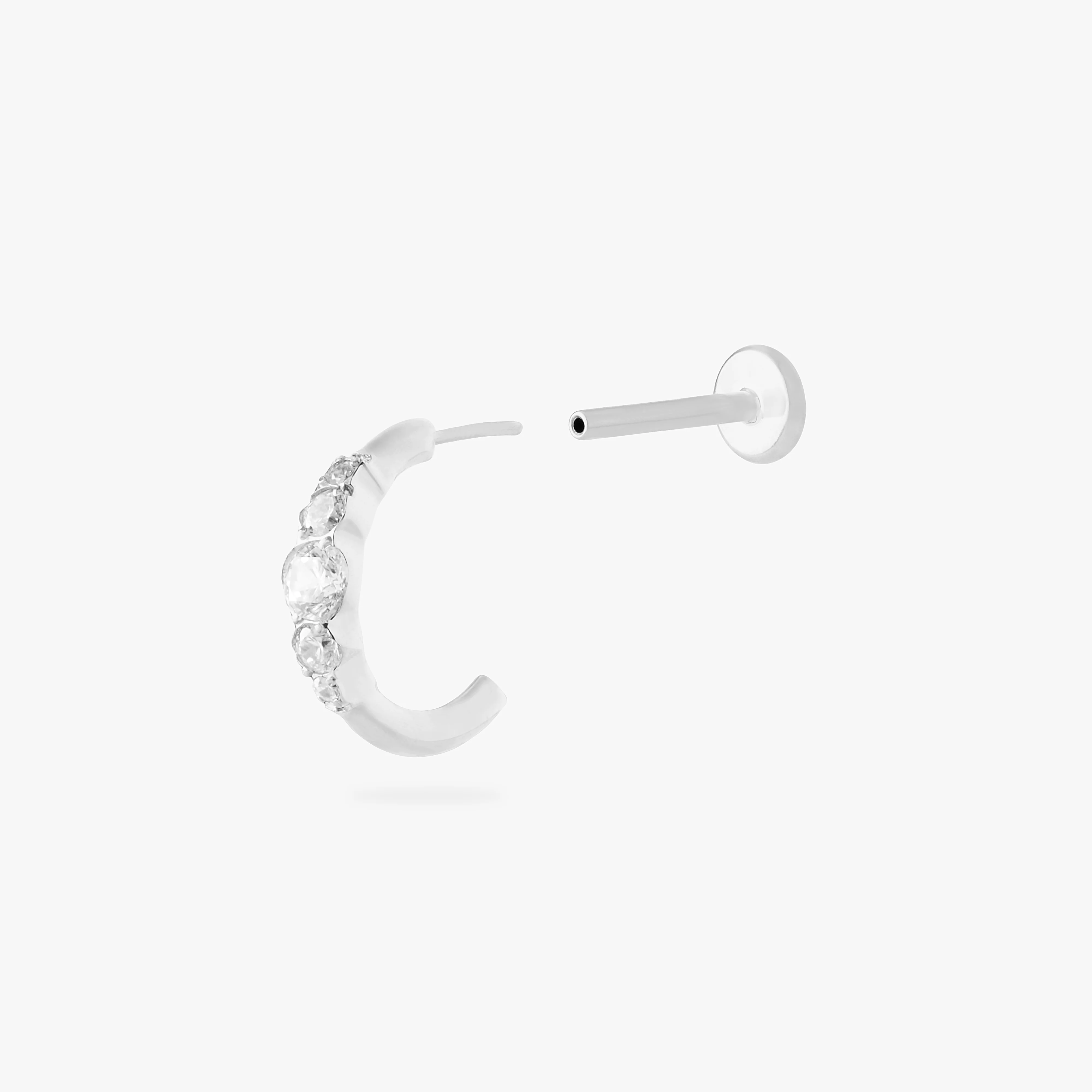475-cz-accent-flatback-huggie-9.webp CZ Accent Flatback Huggie