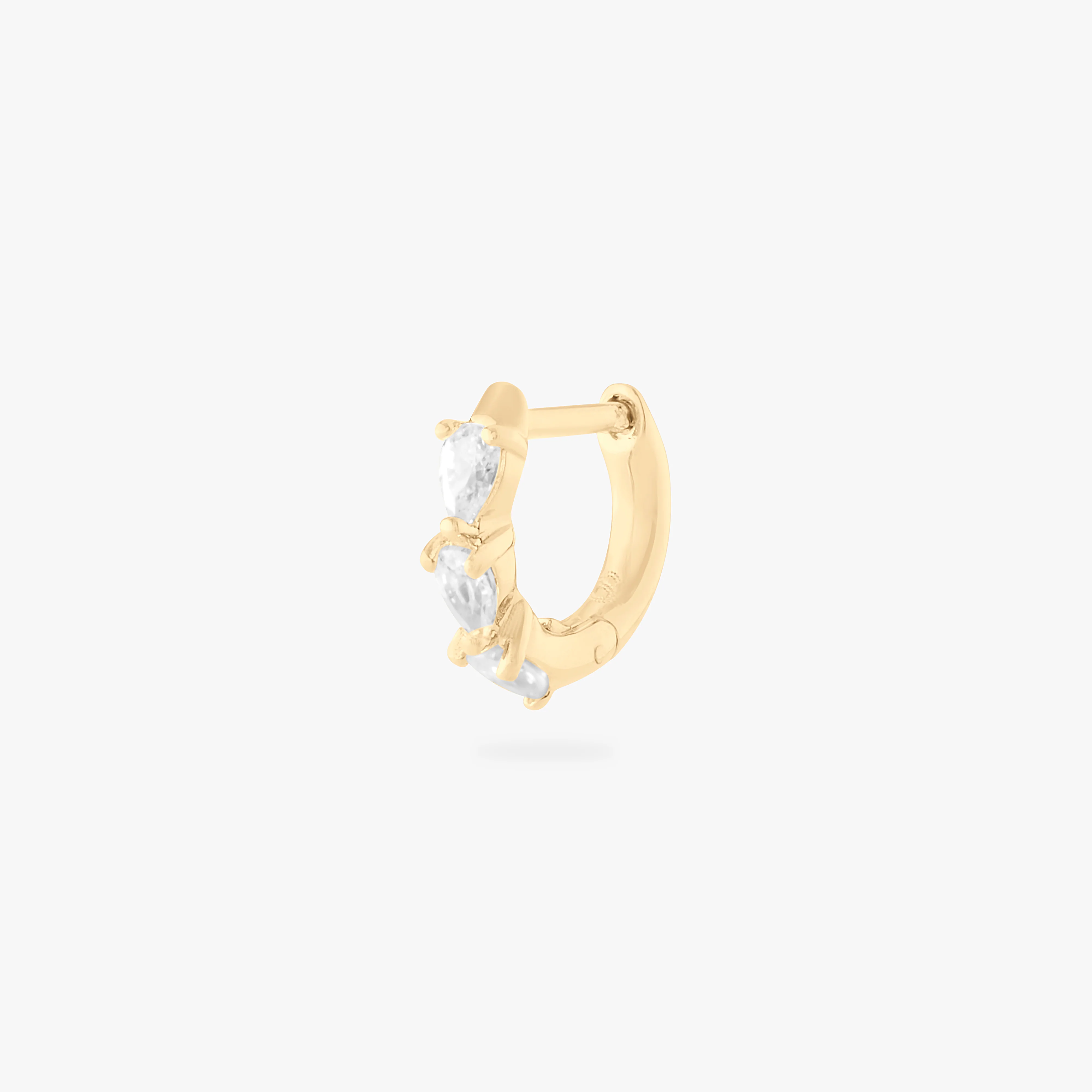 487-micro-pave-pear-huggie-1.webp Micro Pave Pear Huggie