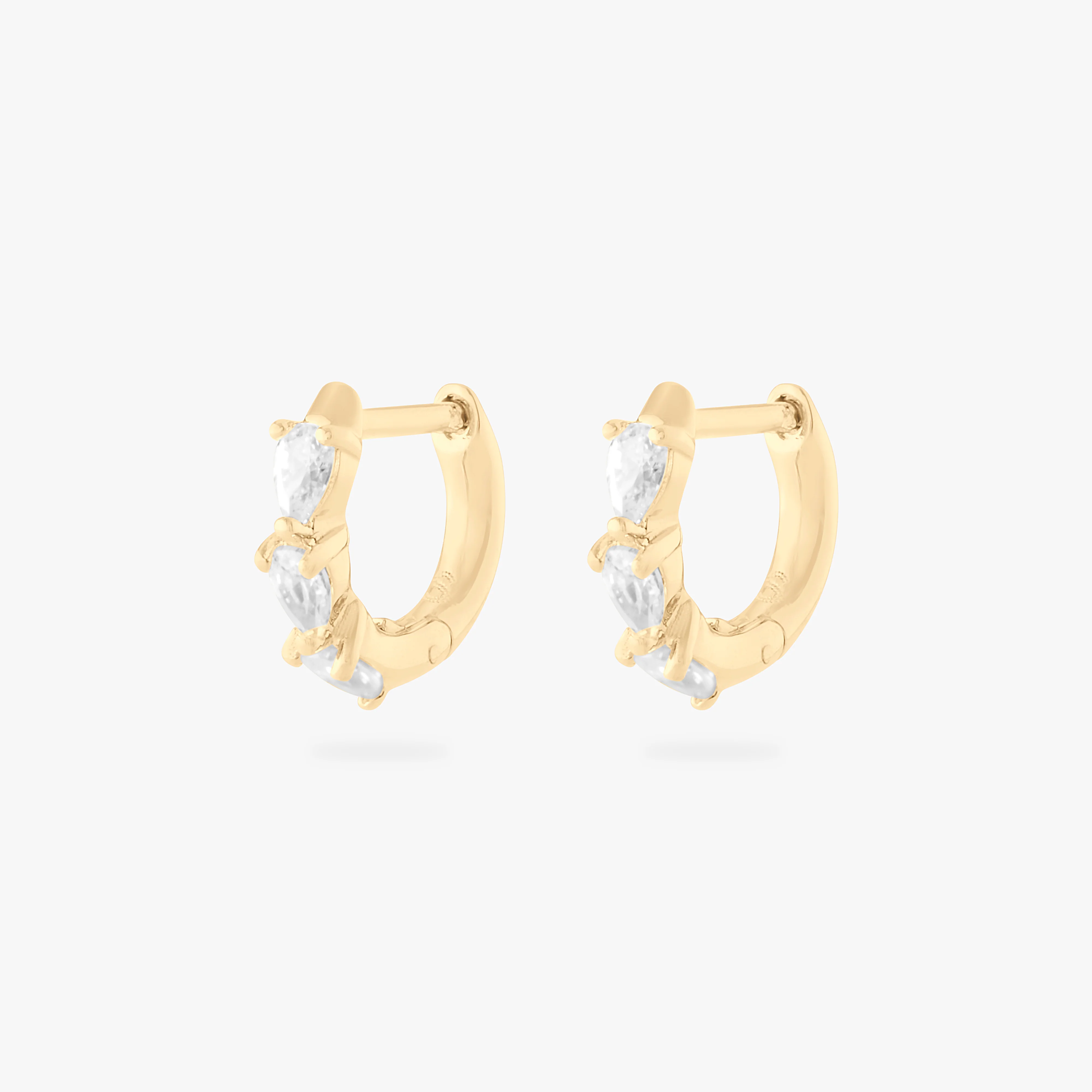487-micro-pave-pear-huggie-4.webp Micro Pave Pear Huggie