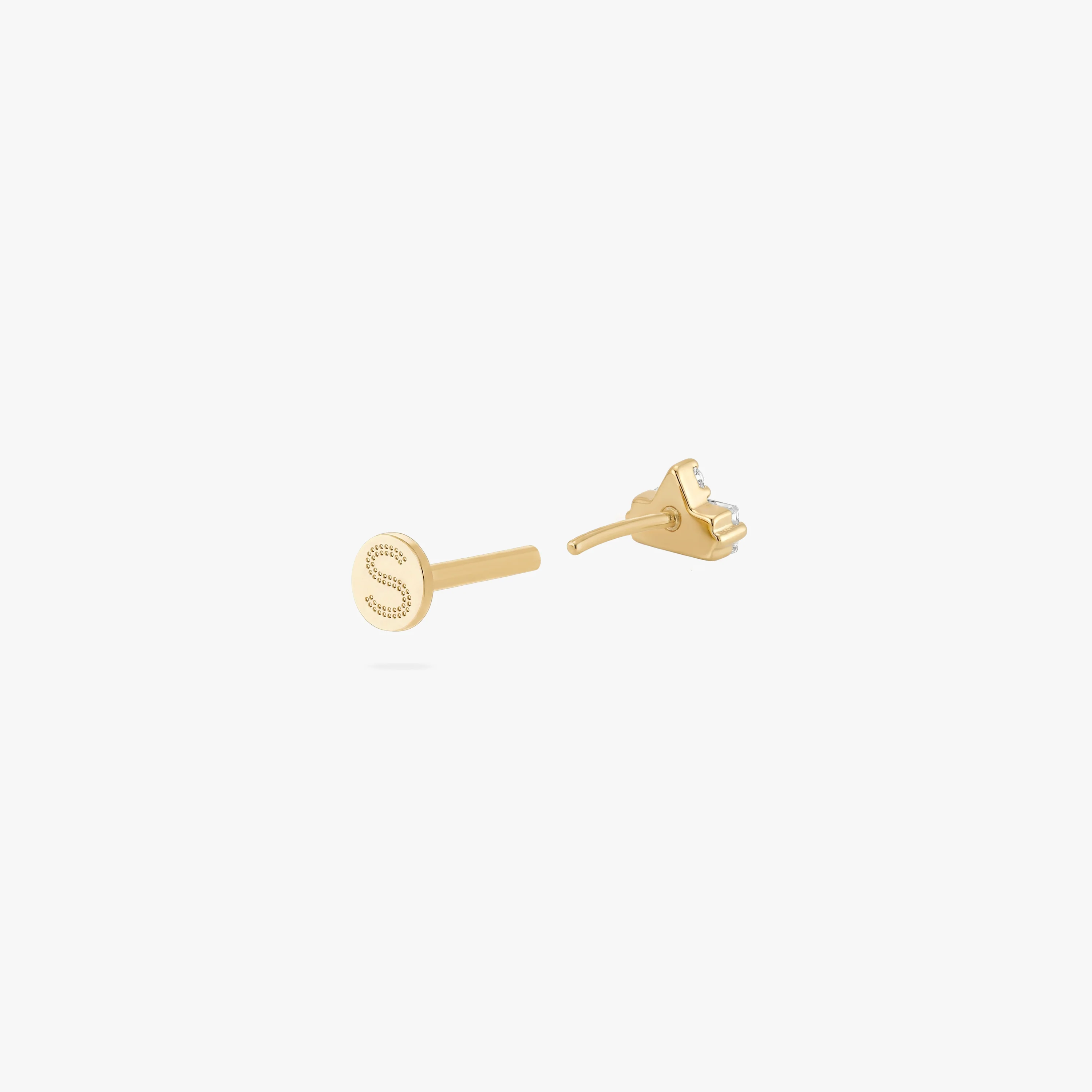 Micro Stacked Baguette Flatback Stud
